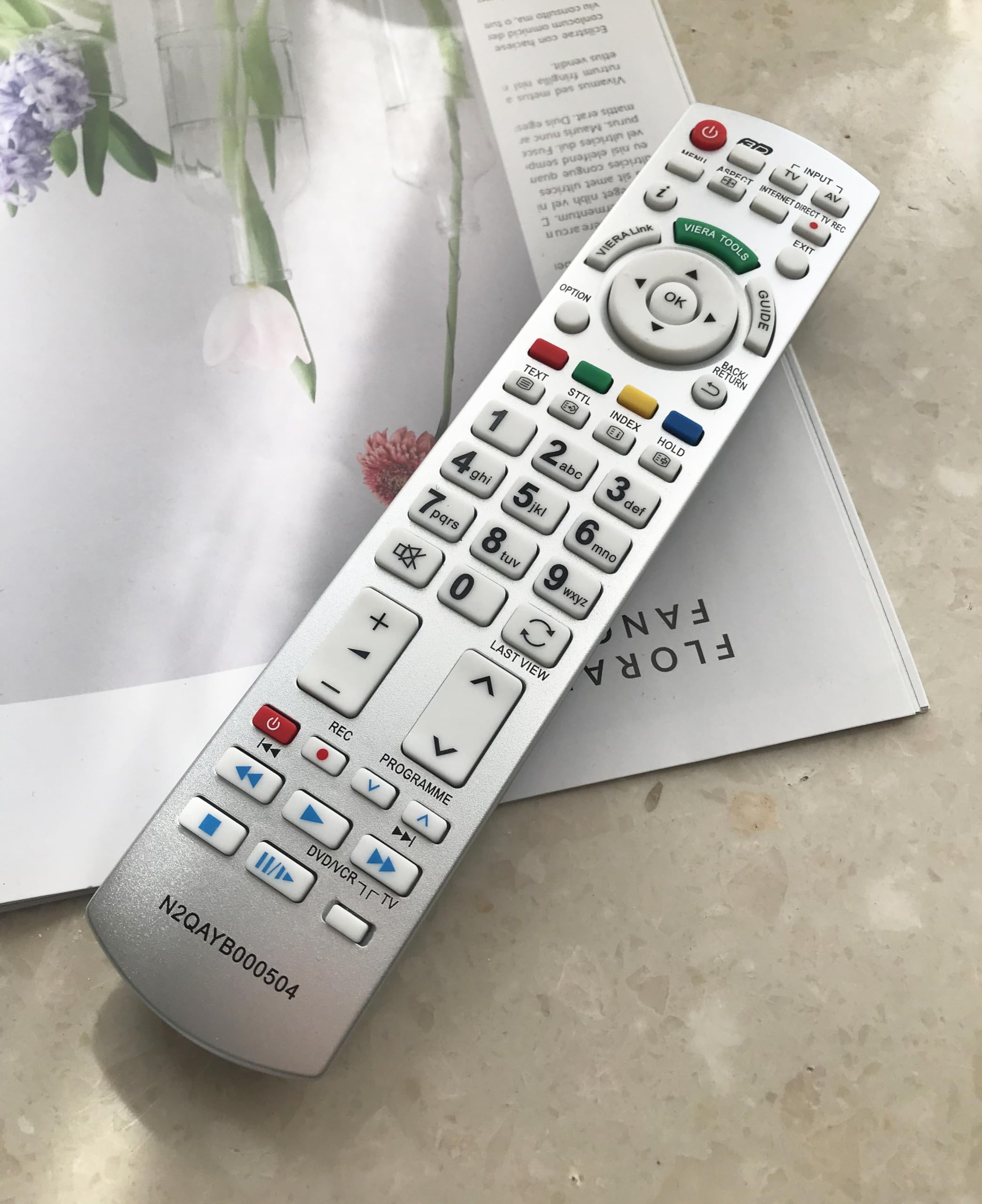 N2QAYB000504 Universal Replacement Remote Control for Panasonic Viera TV N2QAYB000673 N2QAYB000785 TX-L24D35 TX-L37EW30 TX-L42ES31 TX-L37V20E TX-L42G20E TX-P42GT20E TX-P46G20E TX-P50G20E - Image 2