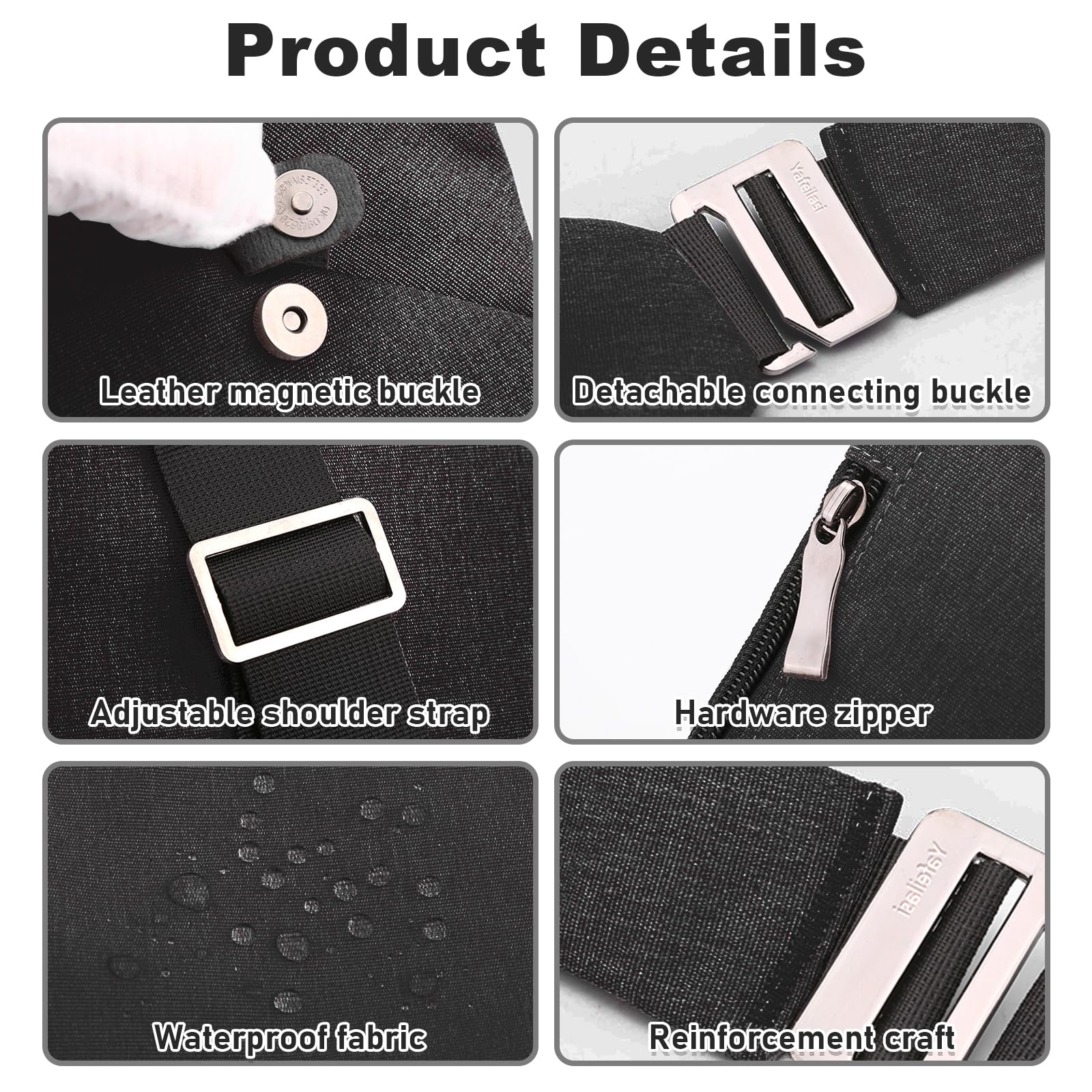 Borsa da viaggio antifurto, monospalla di grande capacità, borsa a tracolla al petto, alla moda, leggera, per viaggi e sport