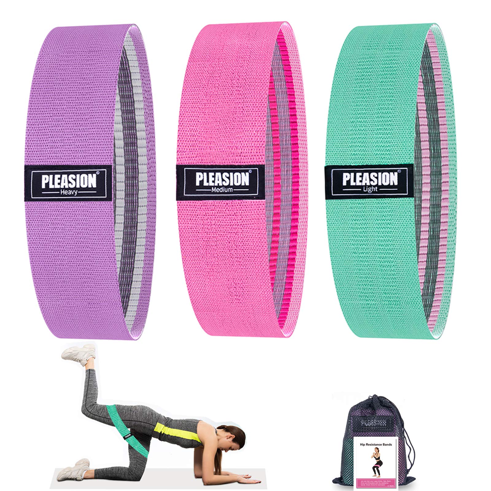 Elastic Fabric Fitness Band Resistance Band for Women/Men, Elastic Sport for Training Body, Legs, Buttocks, Fitness, Bodybuilding, Pilates/Squat/Yoga