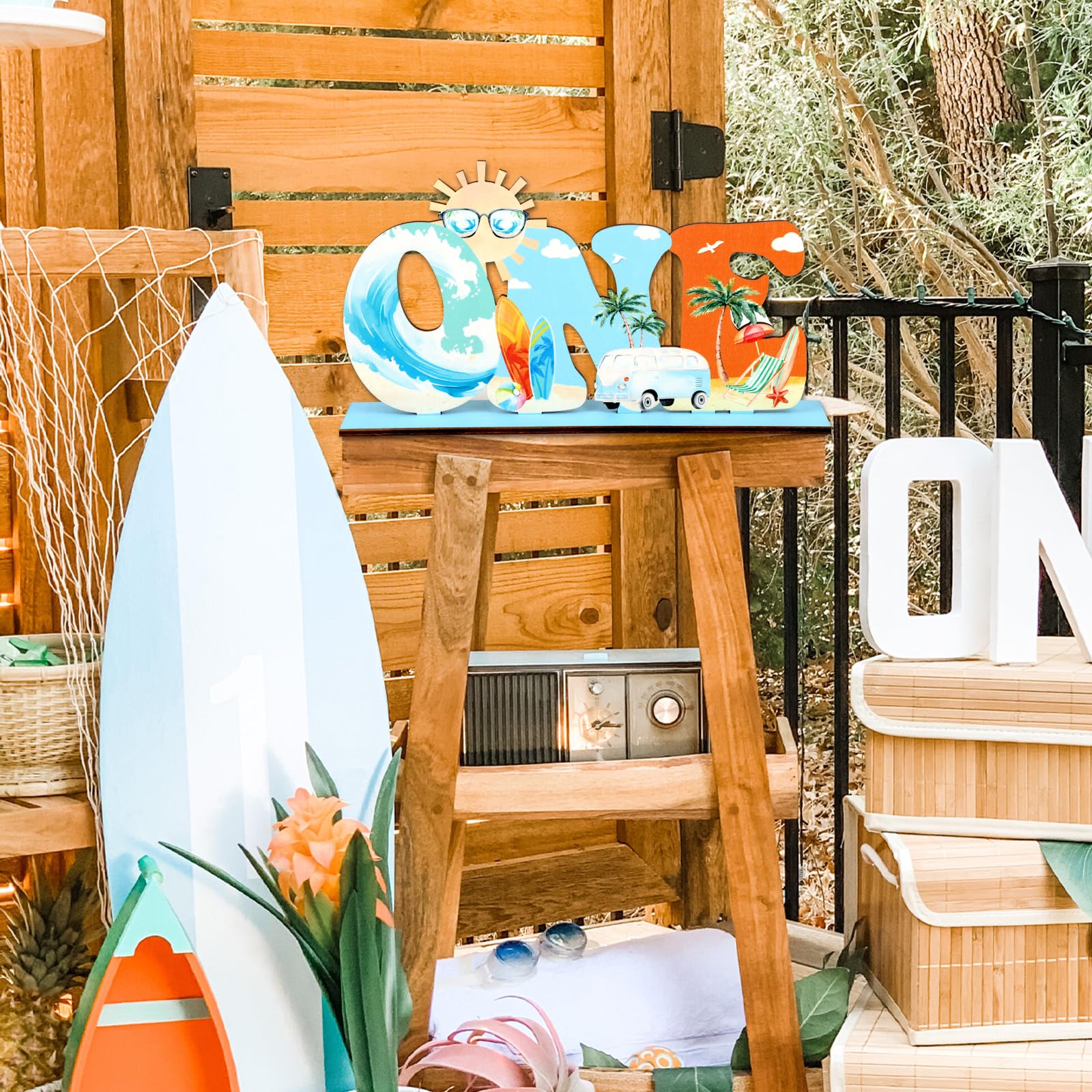 Surf Theme Milestone Board The Big One Surf-Themed 1st Birthday Photo ...