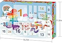 Vista 3 de Calendario de Adviento 2022 para niños, paquete de juguetes antiestrés de 24 días, calendarios de Adviento de cuenta regresiva de Navidad, juguete