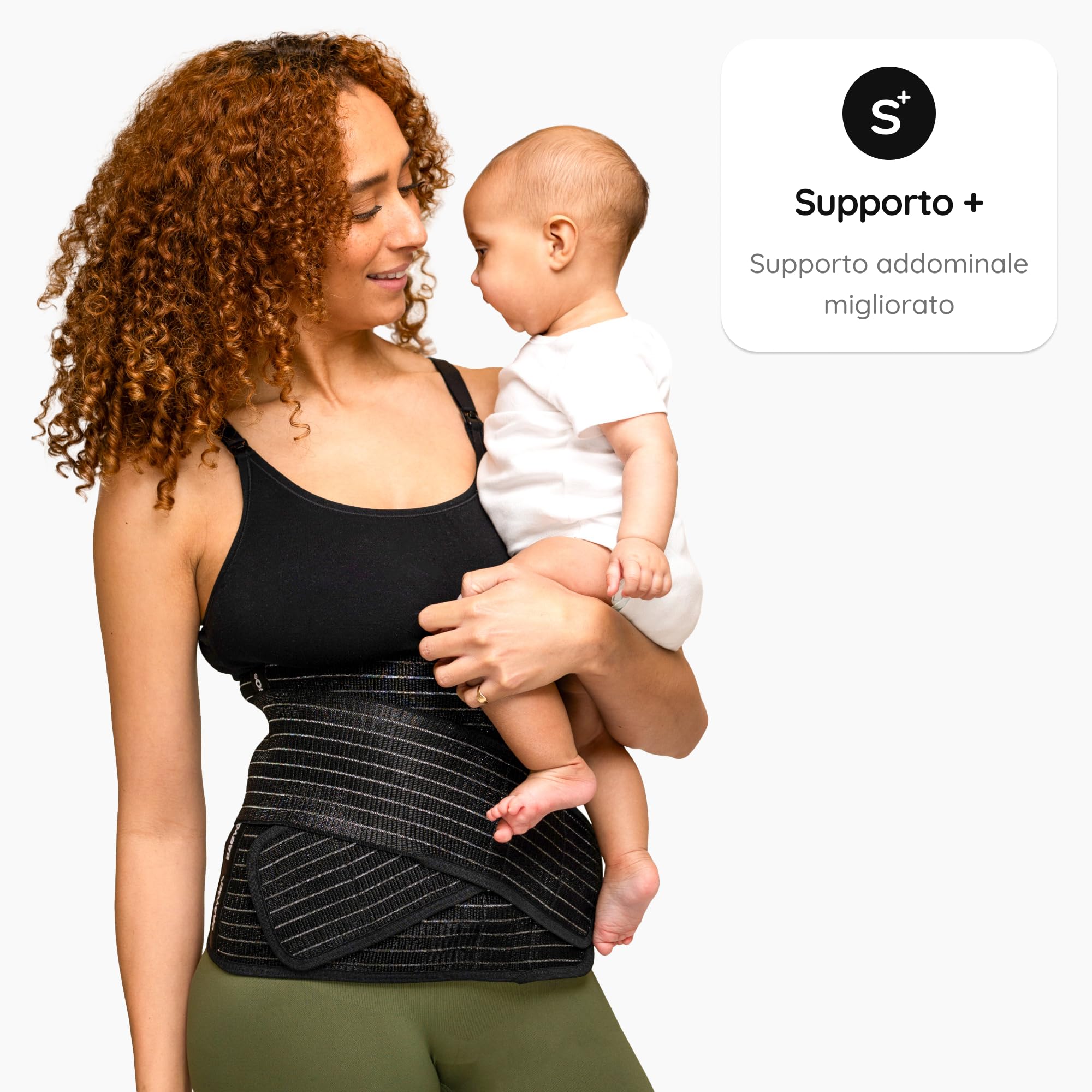 BABYGO® Fascia addominale post-partum per recupero addominale e sezione C | Binder Wrap Women (XL, supporto +)