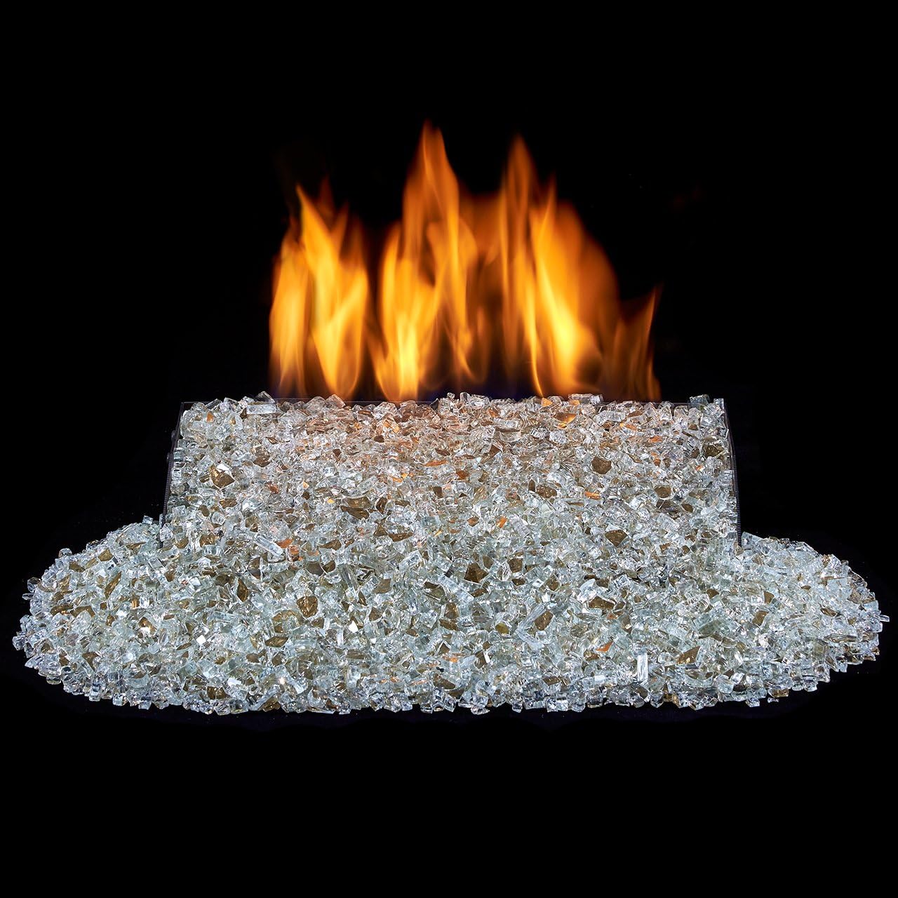 Duluth Forge 1/4 in. Premium Reflective Clear Fire Glass - 10 lb. Bag Fire Pit Glass - Model# 14RCRGM