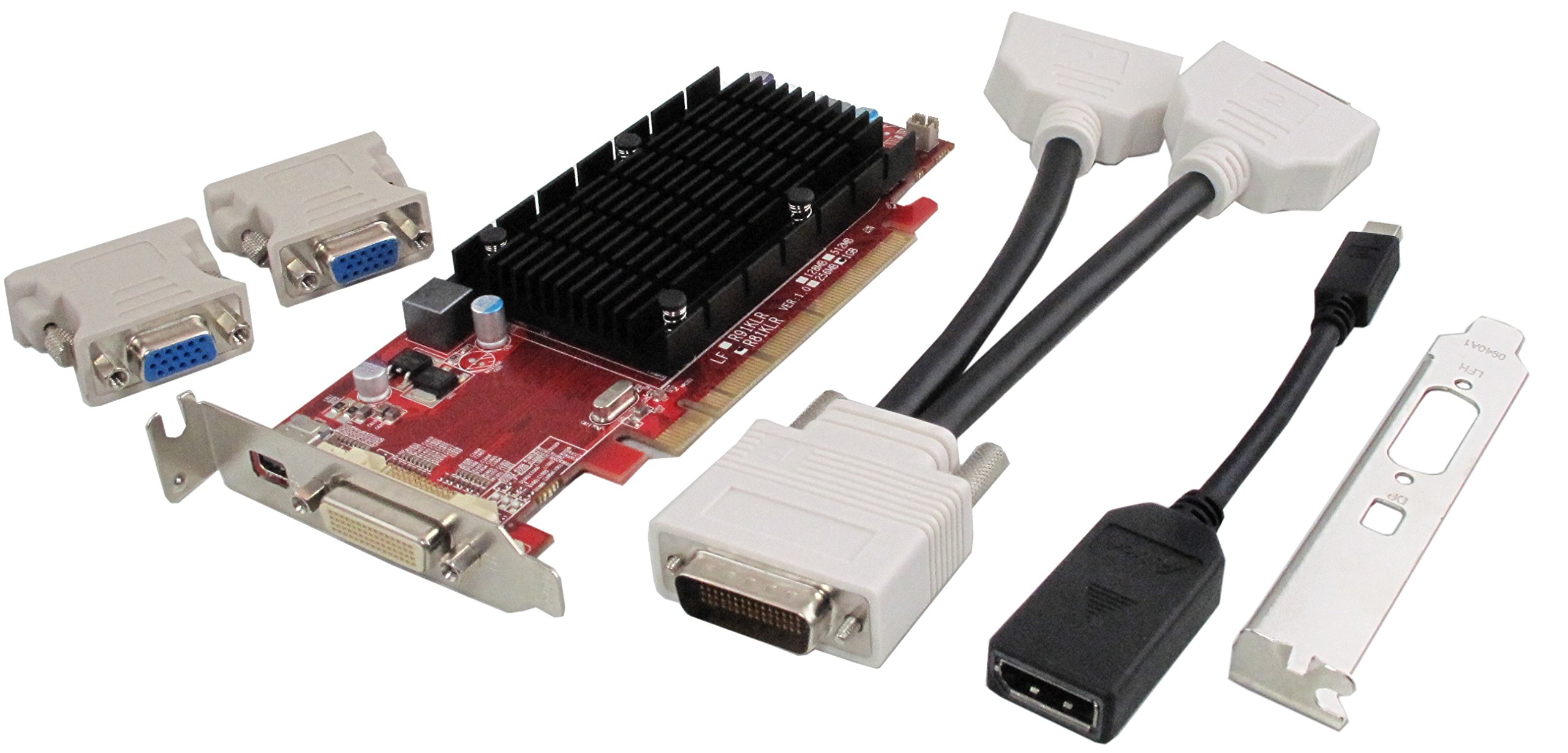 VisionTekProducts Radeon 6350 SFF 1GB DDR3 3M DMS59 with 2X DVI-I to VGA Adapter Graphics Cards 900456