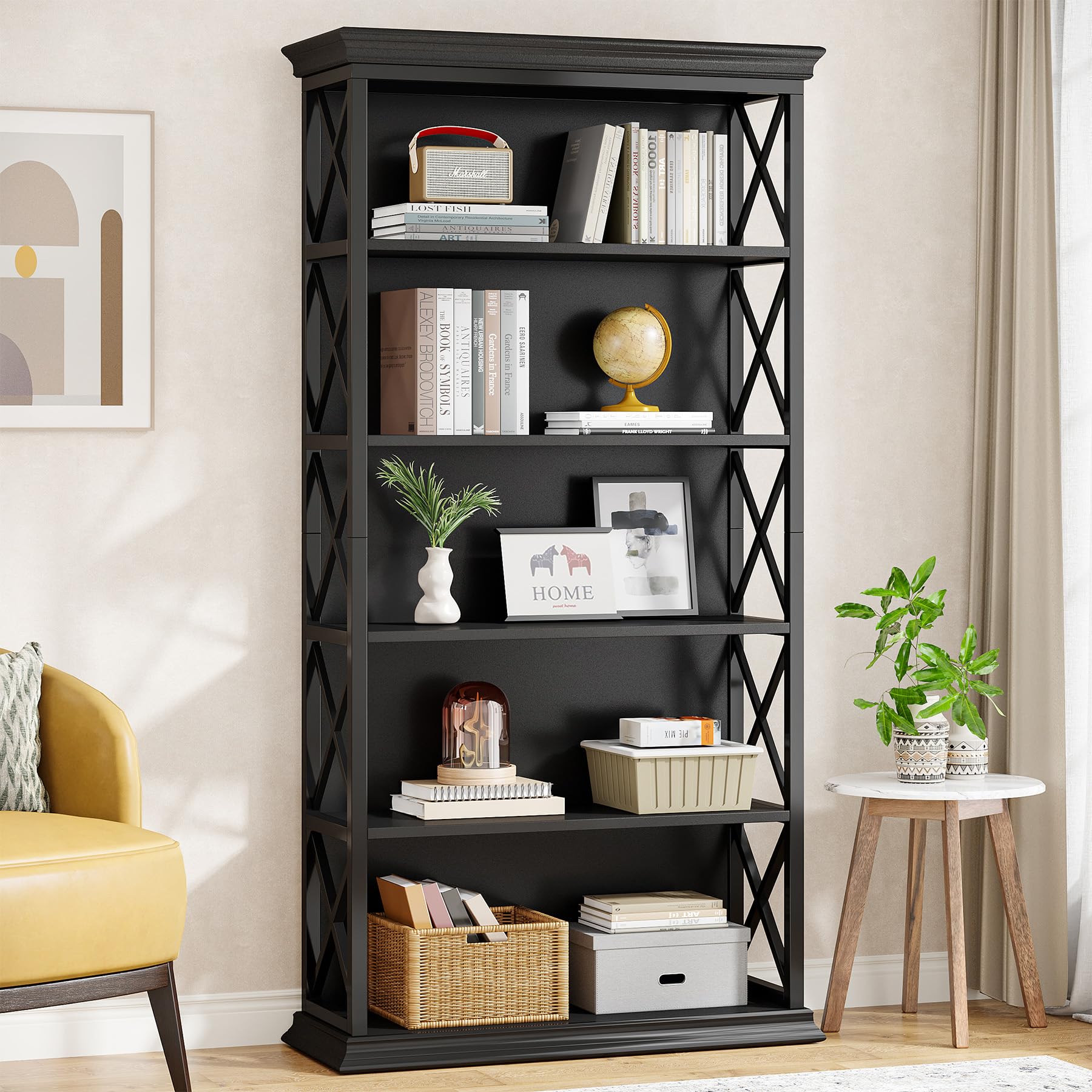 Amazon.com: Tribesigns 6-Tier Bookcase, 71 Inches Industrial