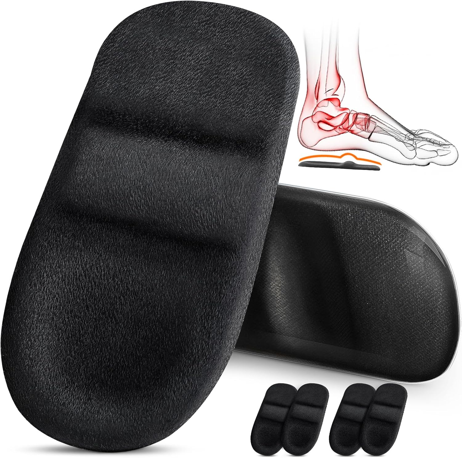 Kairiow Cojines de talón para aliviar el dolor de talón (paquete de 42 pares)  Inserto de cojín para espolones de talón y absorción de golpes,