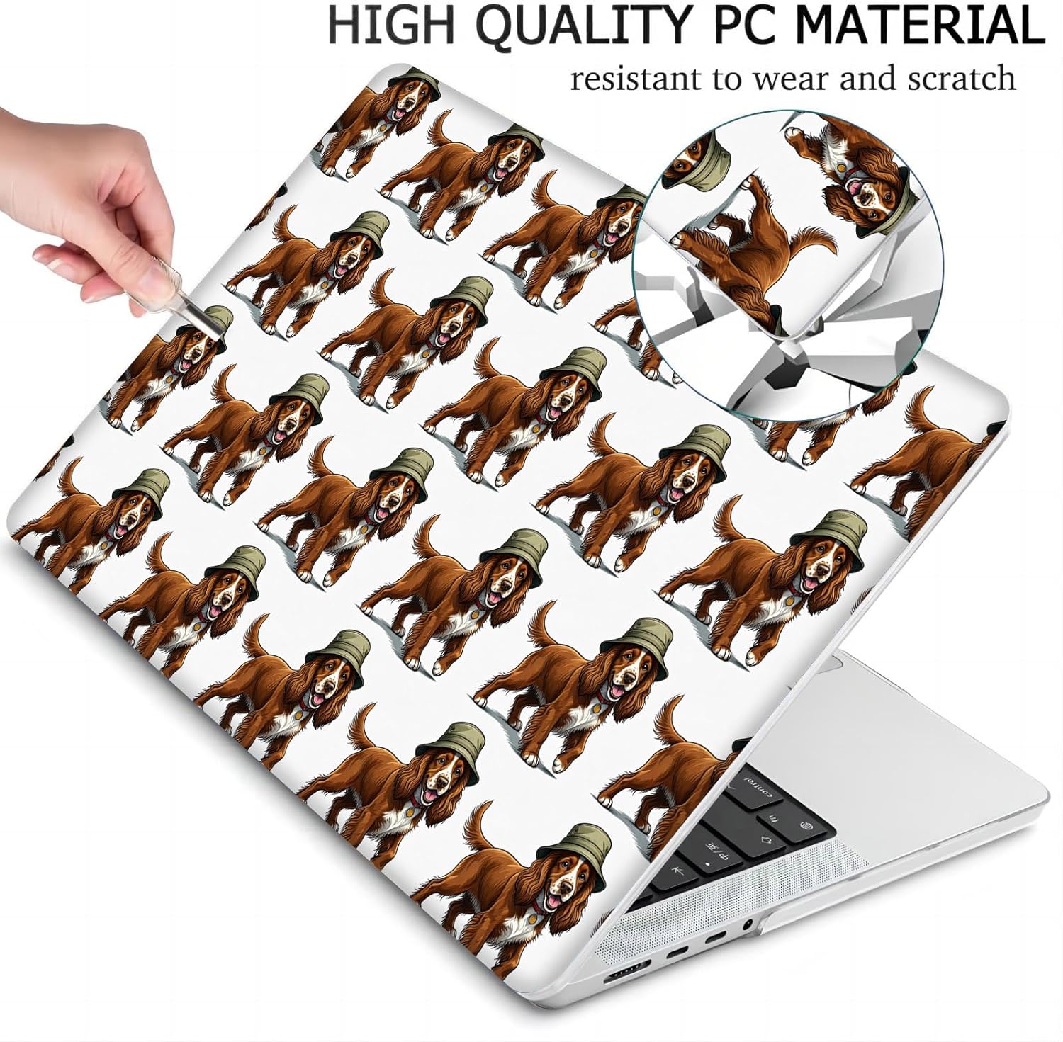 Compatible with MacBook Neo 13-inch, Hard Shell Case with Keyboard Cover and Screen Protector (A3404 A18 Pro chip, 2026 Release) - Cocker Spaniel MD8719