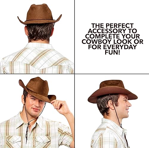 Miniatura 4 de Brown Adult Cowboy Hat