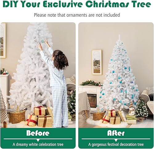 Miniatura 9 de BestComfort Árbol de Navidad artificial de 6 pies, 7.5 pies9 pies, árbol completo de abeto con bisagras sin luz con 100013462132 puntas de rama y