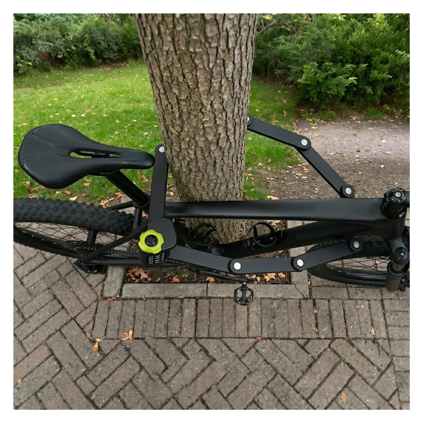 1 candado de bicicleta de acero plegable.