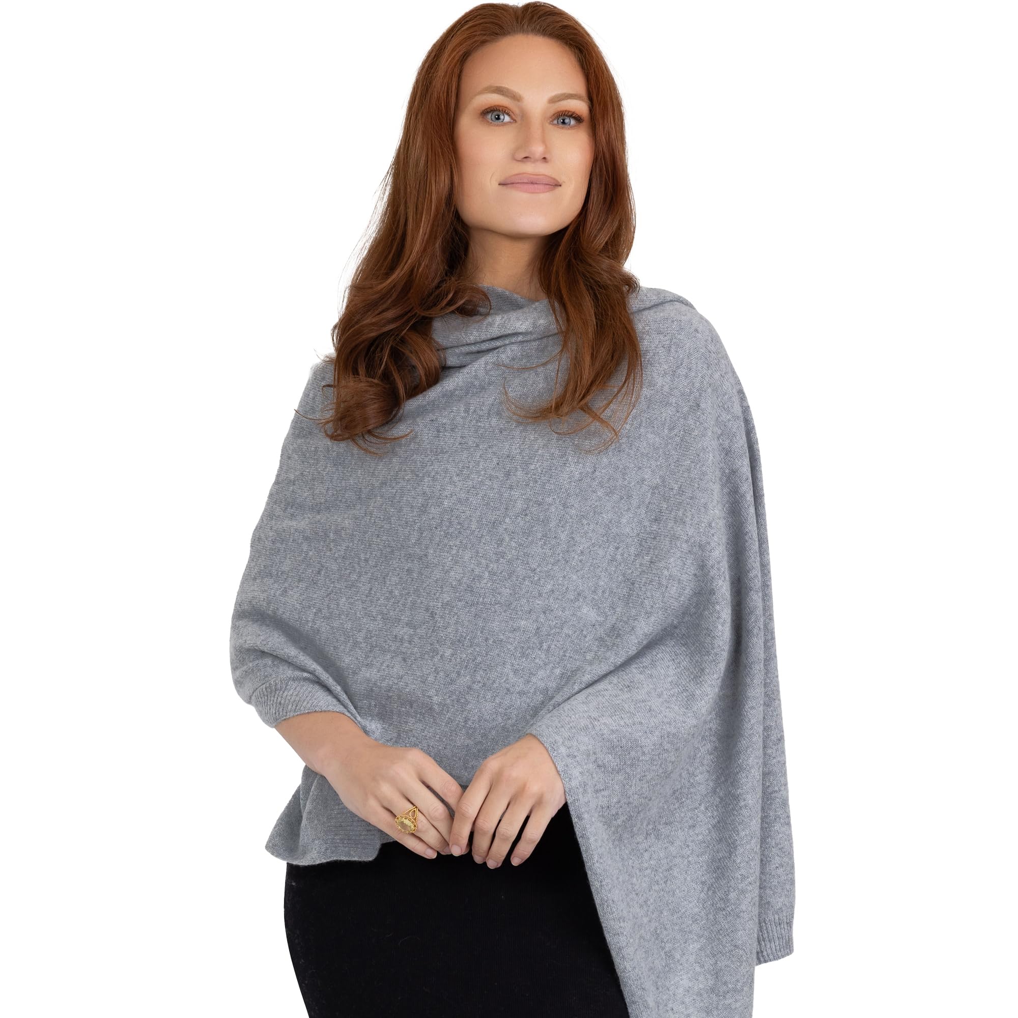 100% Cashmere Knitted Wrap Pashmina Shawl Extra Large Scarf Stole for Women Travel