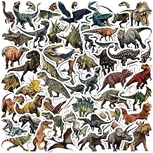AquaLoach Dinosaur Stickers Set of 50 Design Stickers Waterproof PVC Stickers Dinosaur Tyrannosaurus Triceratops Pteranodon