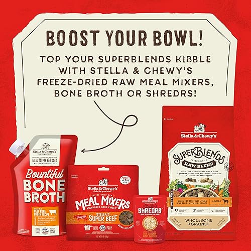 Miniatura 10 de Stella & Chewy's SuperBlends Raw Blend - Receta de carne de res alimentada con pasto, hígado de res y cordero con superalimentos, bolsa de 3.25