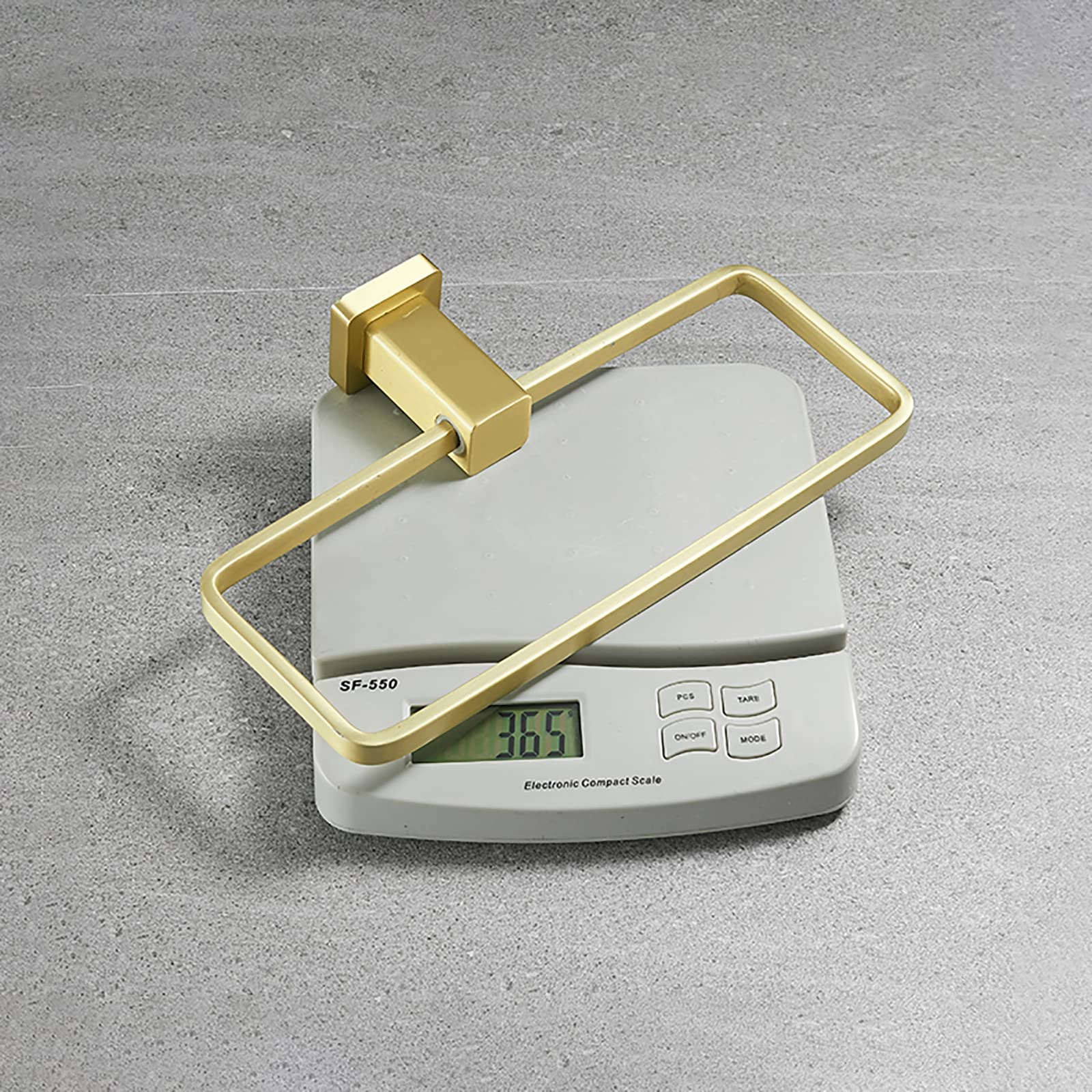 Toallero de aro para Pared, de Aluminio y Nogal, para baño, Cocina y Aseo Innovate