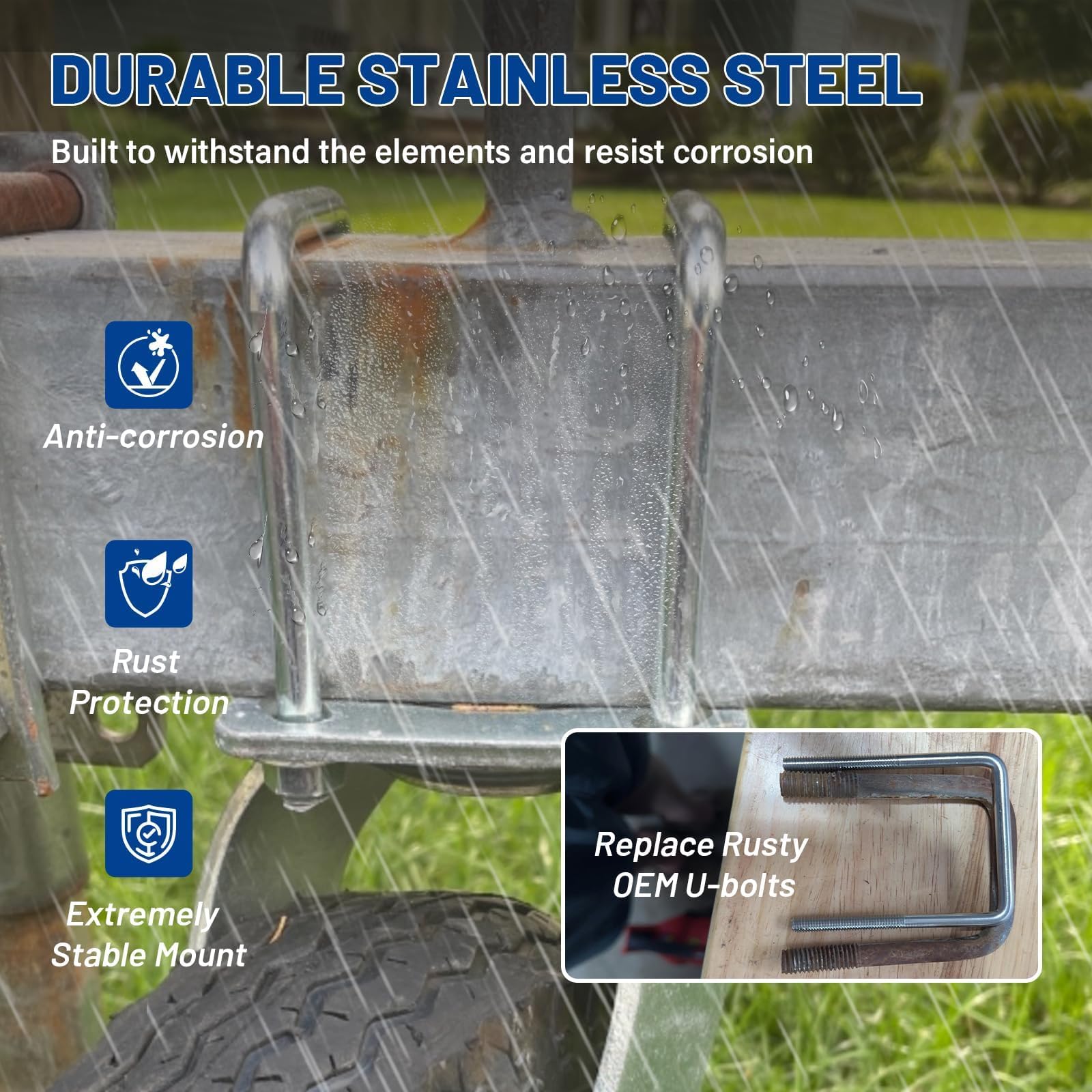 Stainless Steel U-Bolts - Trailer Boat Fasteners -6