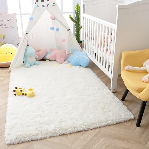 Miniatura 124 de Rostyle - Alfombras suaves y esponjosas para el dormitorio, sala de estar, alfombras peludas, alfombra de Navidad para niñas, niños, alfombras