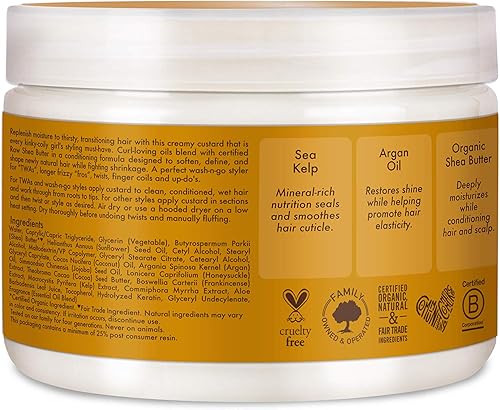 Miniatura 3 de Shea Moisture Raw Butter Curl Memory Natillas Crema para Unisex 12 onzas