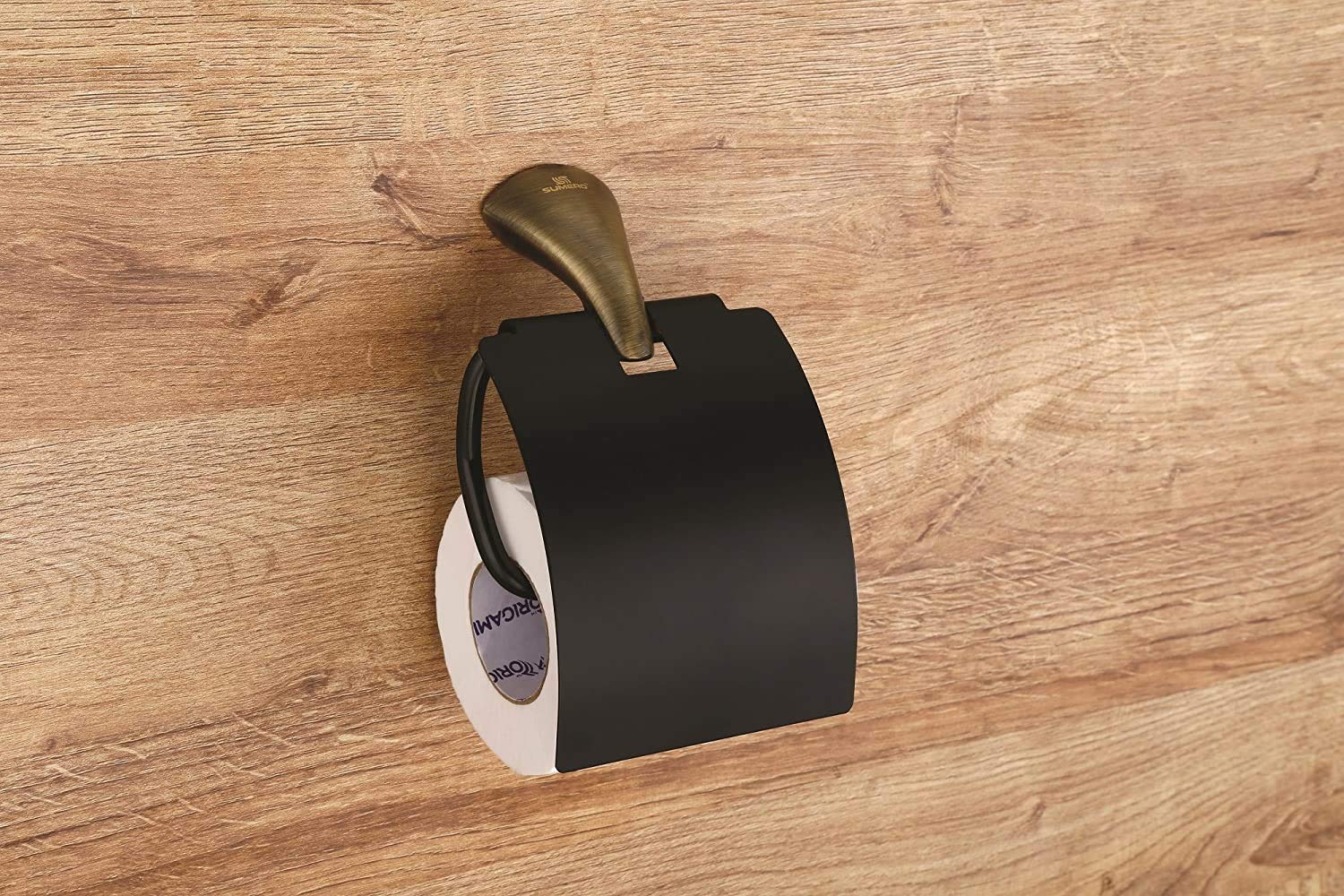 JAKABA Sumero Fully Brass Toilet Paper Holder with Lid for Bathroom/Washroom - Bathroom Accessories - JKB-CO-2138 (Antique Brass)