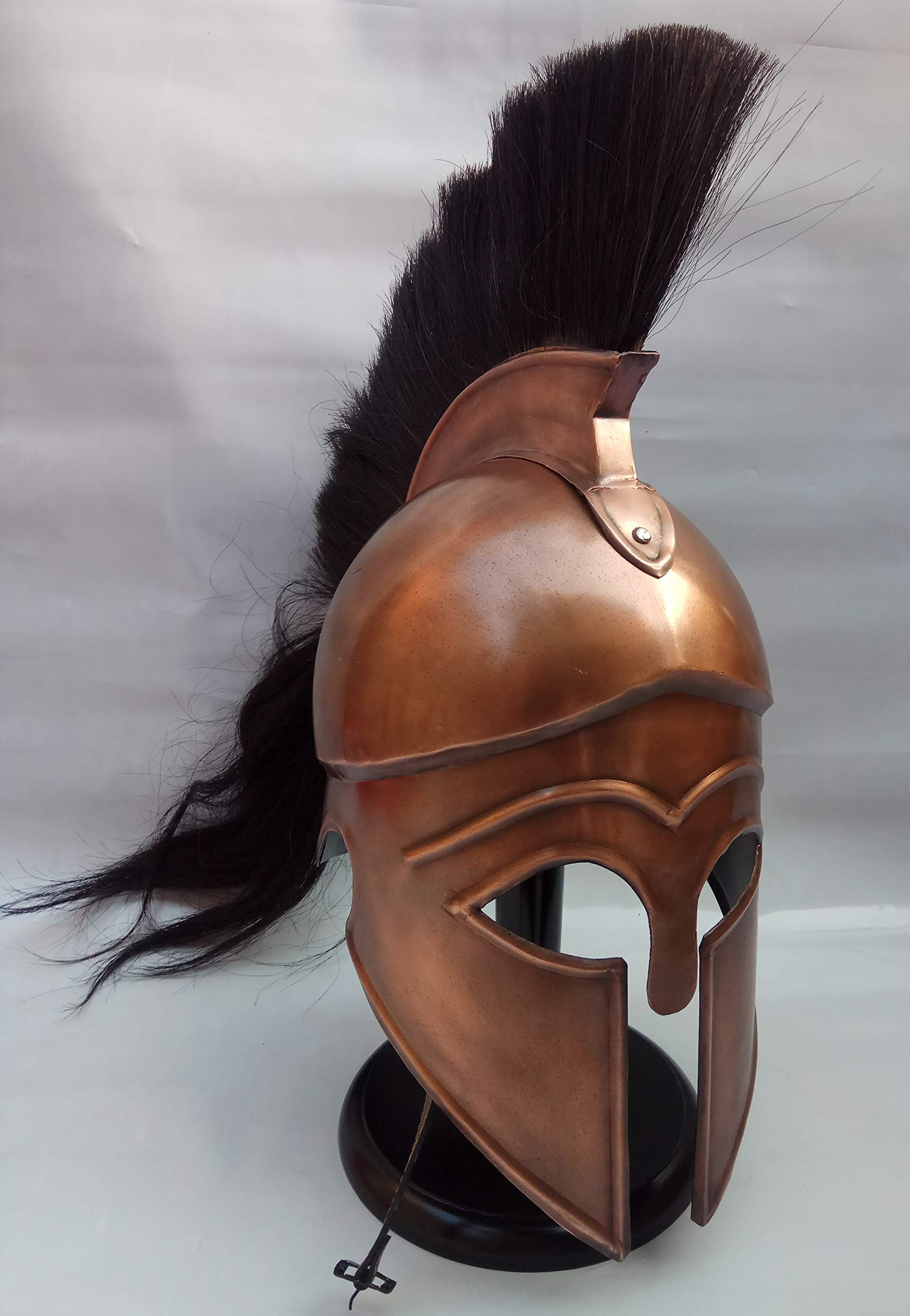THORINSTRUMENTS (デバイス付き) 新しいギリシャのコリント式の鎧スパルタ戦士のヘルメット嚢衣装黒プルーム  THORINSTRUMENTS (デバイス付き) 新しいギリシャのコリント式の鎧スパルタ戦士のヘルメット嚢衣装黒プルーム 戦術的な高速ヘルメット  ダブルバレル ナイト ..., image size:1771x2560