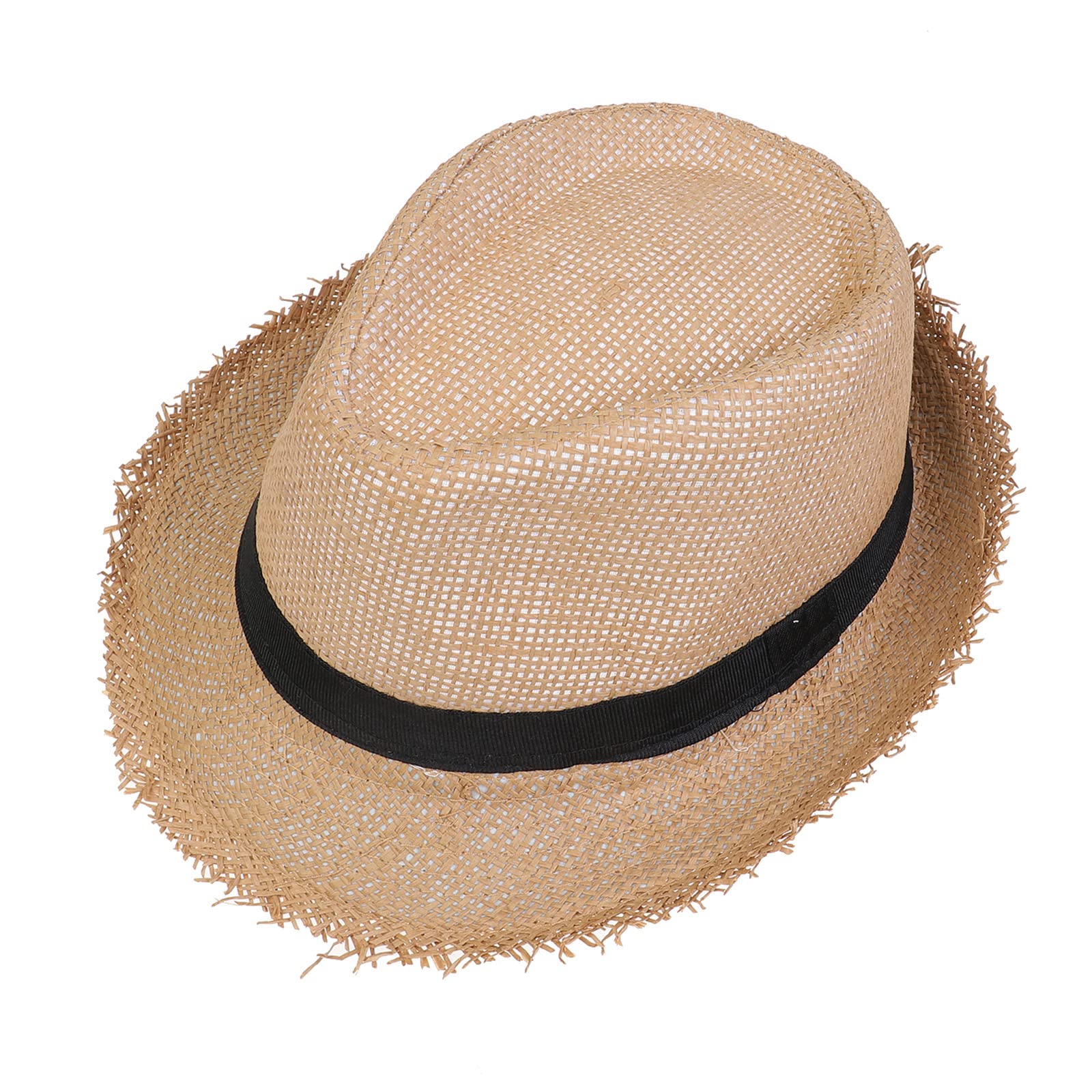 JK Home Panamá Fedora Sombrero de paja Deportes al aire libre Gangster Trilby Jazz Manhattan Cosplay Travel Holiday Cap