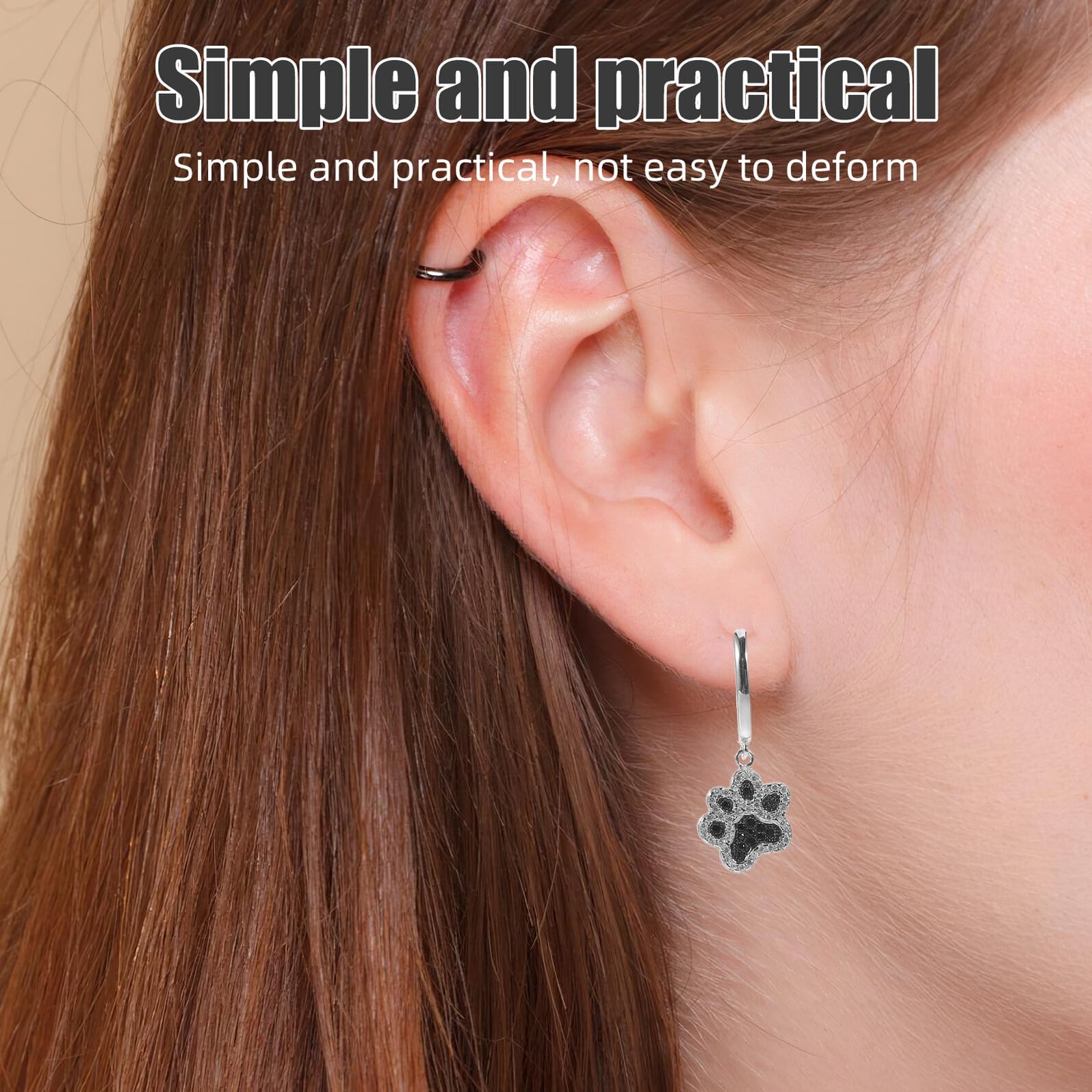 POPETPOP Orecchini Pendenti Donna in Argento 925 a Forma di Artiglio di Cane Zirconi Gioielli Minimalisti Anallergici per Orecchie Sensibili Accessori Moda Versatili e Regalo per Amanti