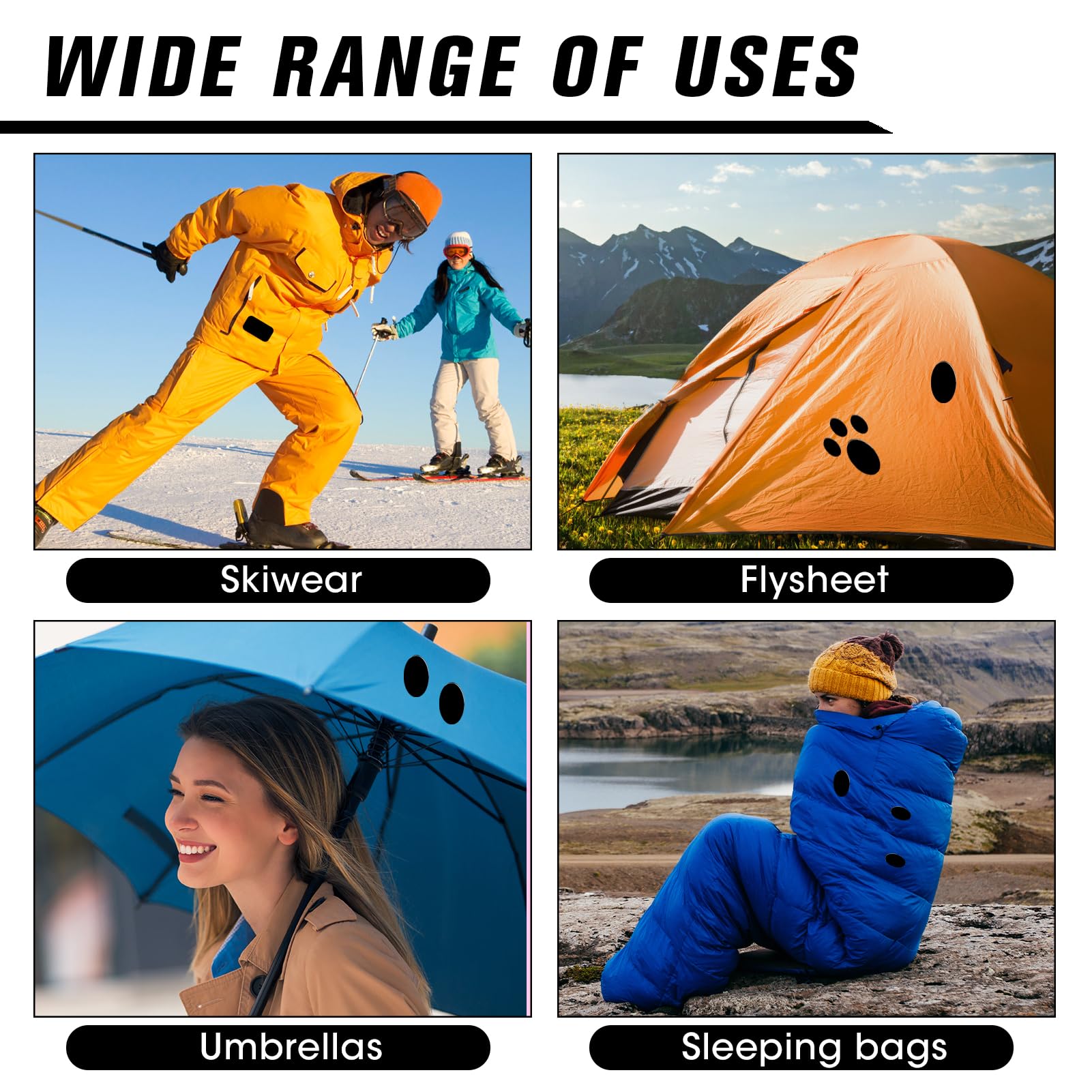 Toppe Adesive Per Piumini - 15 Pezzi Multicolore, Autoadesive E Impermeabili, Per Riparare Vestiti E Accessori - Foto 5