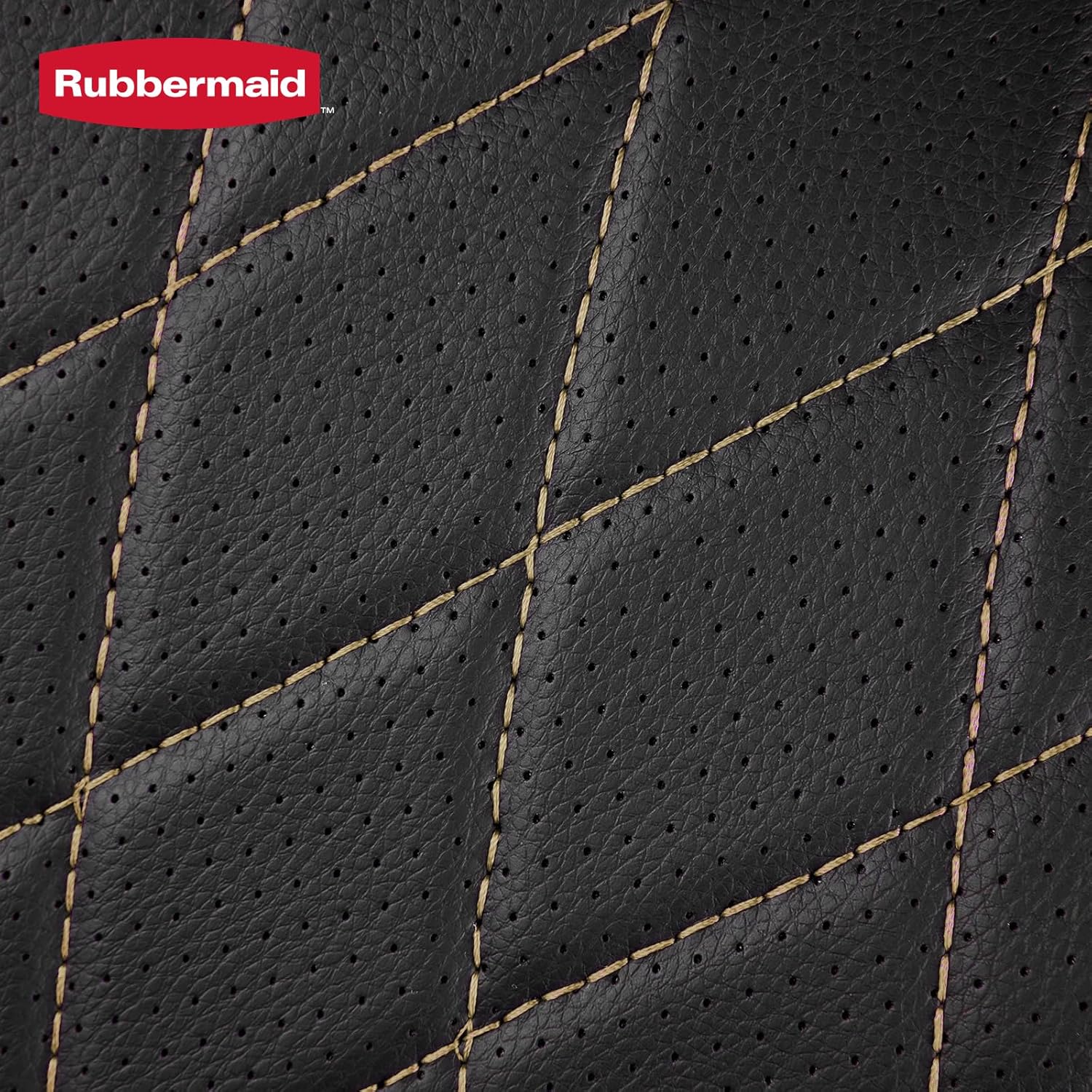 Rubbermaid Car Seat Covers, Leather Seat Covers with Quilting Design,Waterproof Sporty Car Seat Covers Front Seat,Airbag Compatible, Universal Fit for Most Cars, SUVs,Trucks