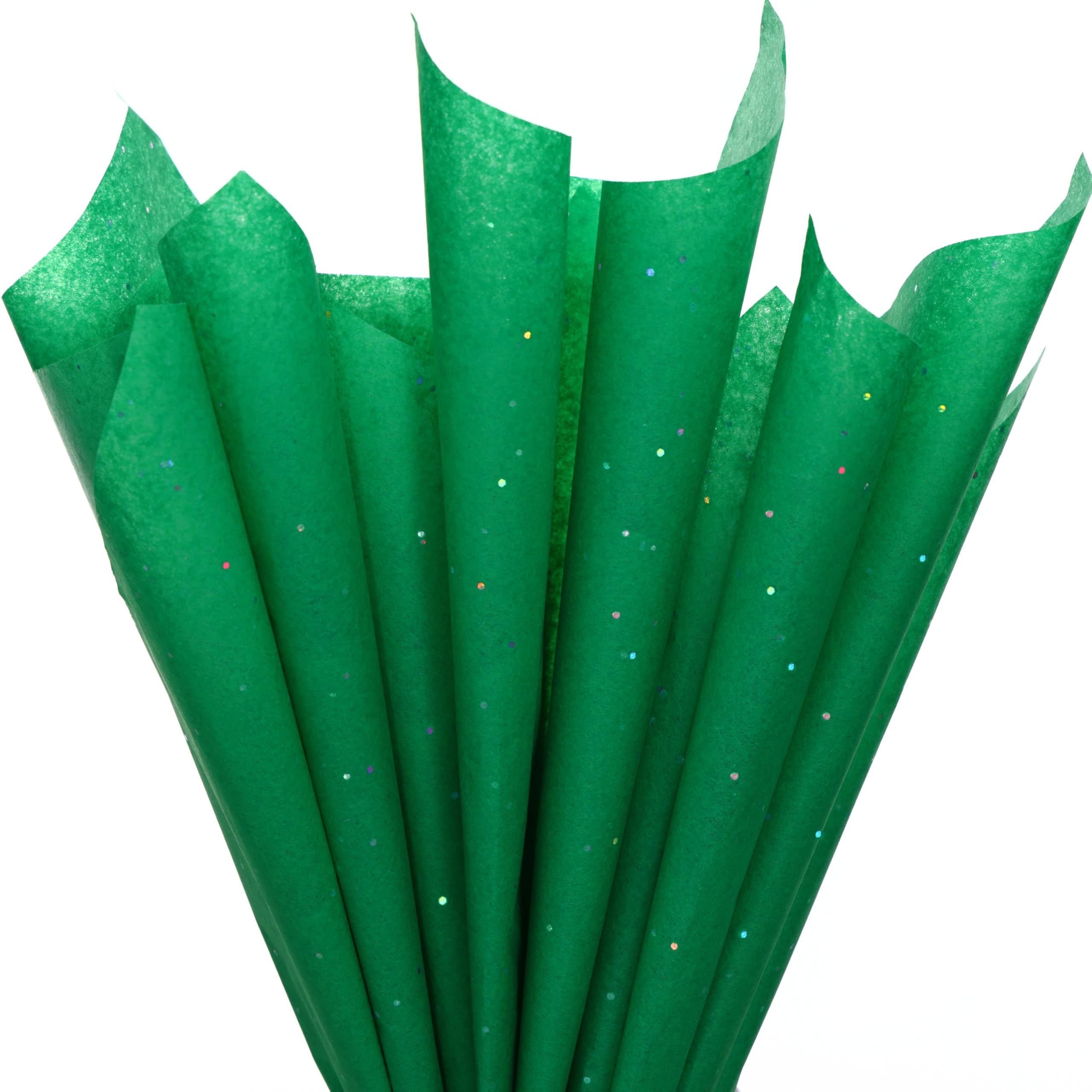 SUNCOLOR 120 Sheets 20"x14" Green Tissue Paper for Gift Bags Packaging Glitter Art Tissue Paper for Crafts