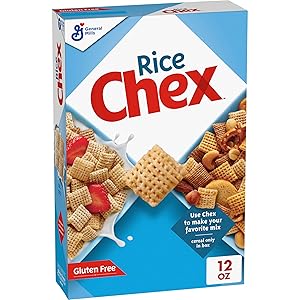 Rice Chex Gluten Free Breakfast Cereal, Homemade Chex Mix Ingredient, 12 oz