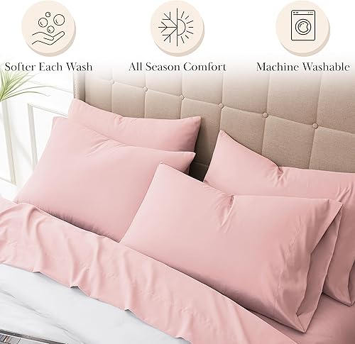 Miniatura 3 de Southshore Fine Living, Inc. Juego de sábanas tamaño California King de 21 pulgadas, 6 piezas de bolsillo profundo tamaño California King, ropa de