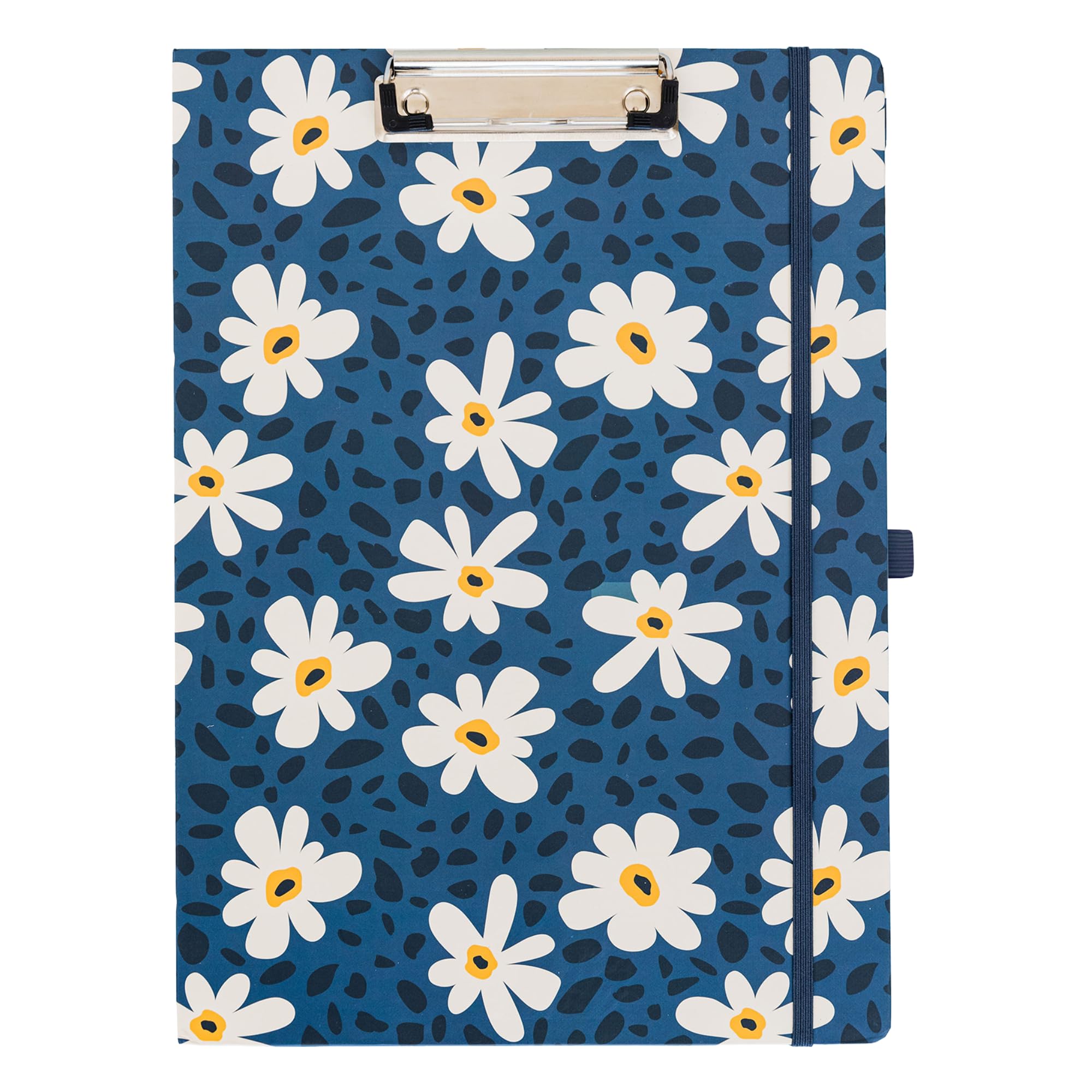 Steel Mill &amp; Co. Cute Clipboard Folio with Notepad, Leopard Daisy