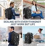 Sac à dos pour ordinateur portable de voyage avec compartiment de chaussures, Sac anti-eau résistant avec USB Port de recharge