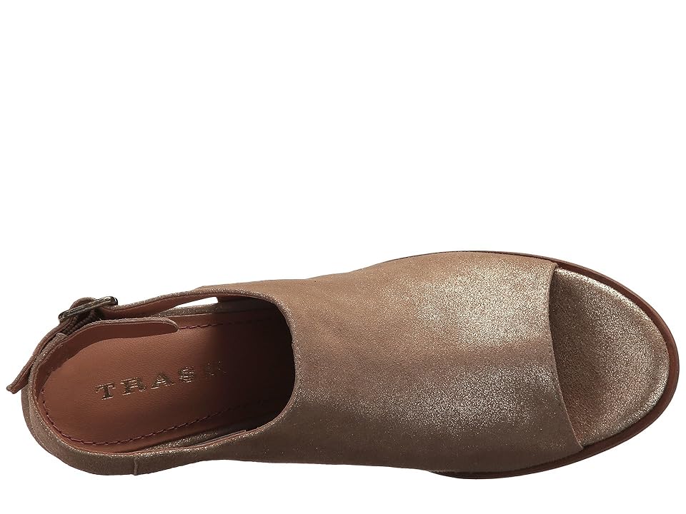 

Trask Parker (Gold Metallic Suede) Women's Hook and Loop Shoes