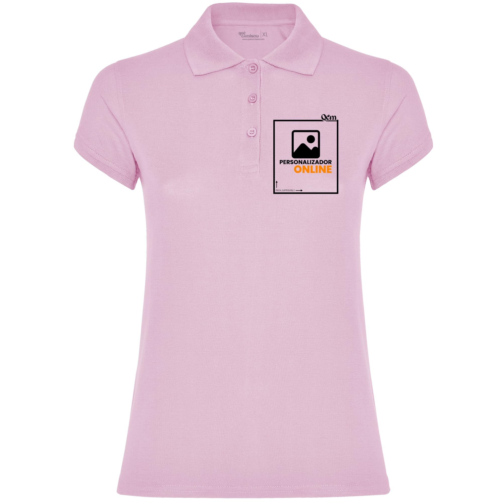 Polo Personalizado para Mujer | 100% Algodón Piqué 200G/M² | Manga Corta | Personaliza con Tu Texto O Logo para Trabajo O Eventos