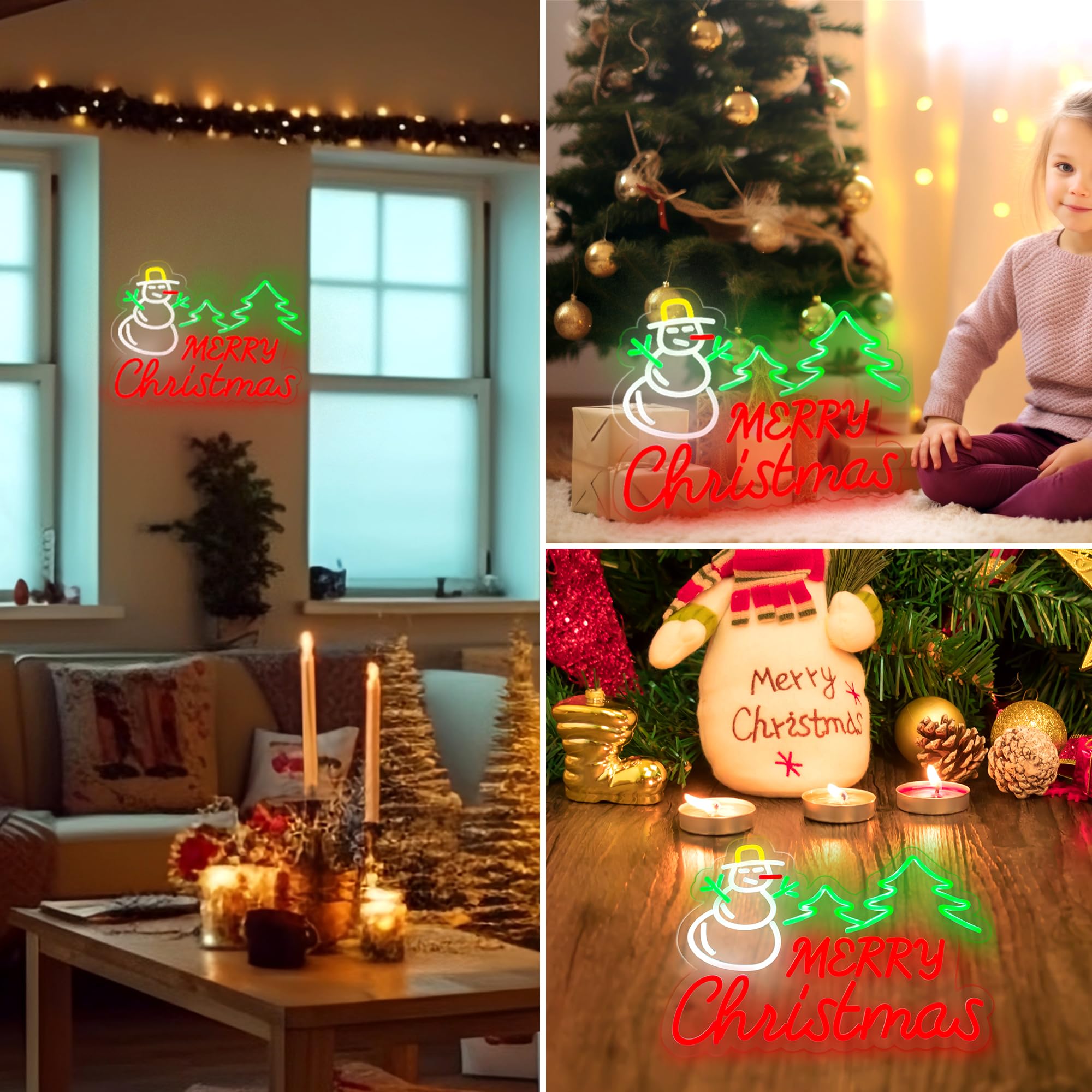 クリスマス　ツリー　サンタ　LED ネオン　サイン　インテリア　ライト Amazon.co.jp: RTDECORLT クリスマスネオンサイン、レッドクリスマス