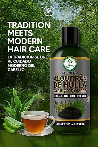 Miniatura 8 de Alquitrán de Hulla, Sábila y Romero Champú (alquitrán de hulla, aloe vera y romero) 16.9 fl oz  Fórmula antipicazón y purificante  Cuidado calmante