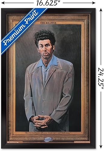 Miniatura 3 de Trends International Seinfeld - Póster de pared Kramer, 14.725 x 22.375 pulgadas, versión enmarcada en negro