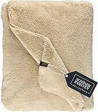 SCHÖNER WOHNEN Cuddly Blanket Fluffy – Warm Faux Fur Blanket 130 x 170 cm Beige – Soft Blanket for Couch and Living Room – Oeko-Tex Plush Plaid as Sofa Blanket – Cuddly Blanket for Autumn and Winter