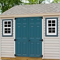 Vista 6 de Tandefio Paquete de 2 ventanas de cobertizo blanco de 14 x 21 pulgadas, ventanas corredizas con vidrio templado y pantalla para el hogar