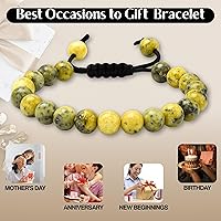 Vista 182 de Amazing Gemstone Crystal Bracelet for Women Men's Gifts - Protection Healing Crystal Bracelet - 8mm Gemstone Beaded Adjustable Bracelet Pulseras