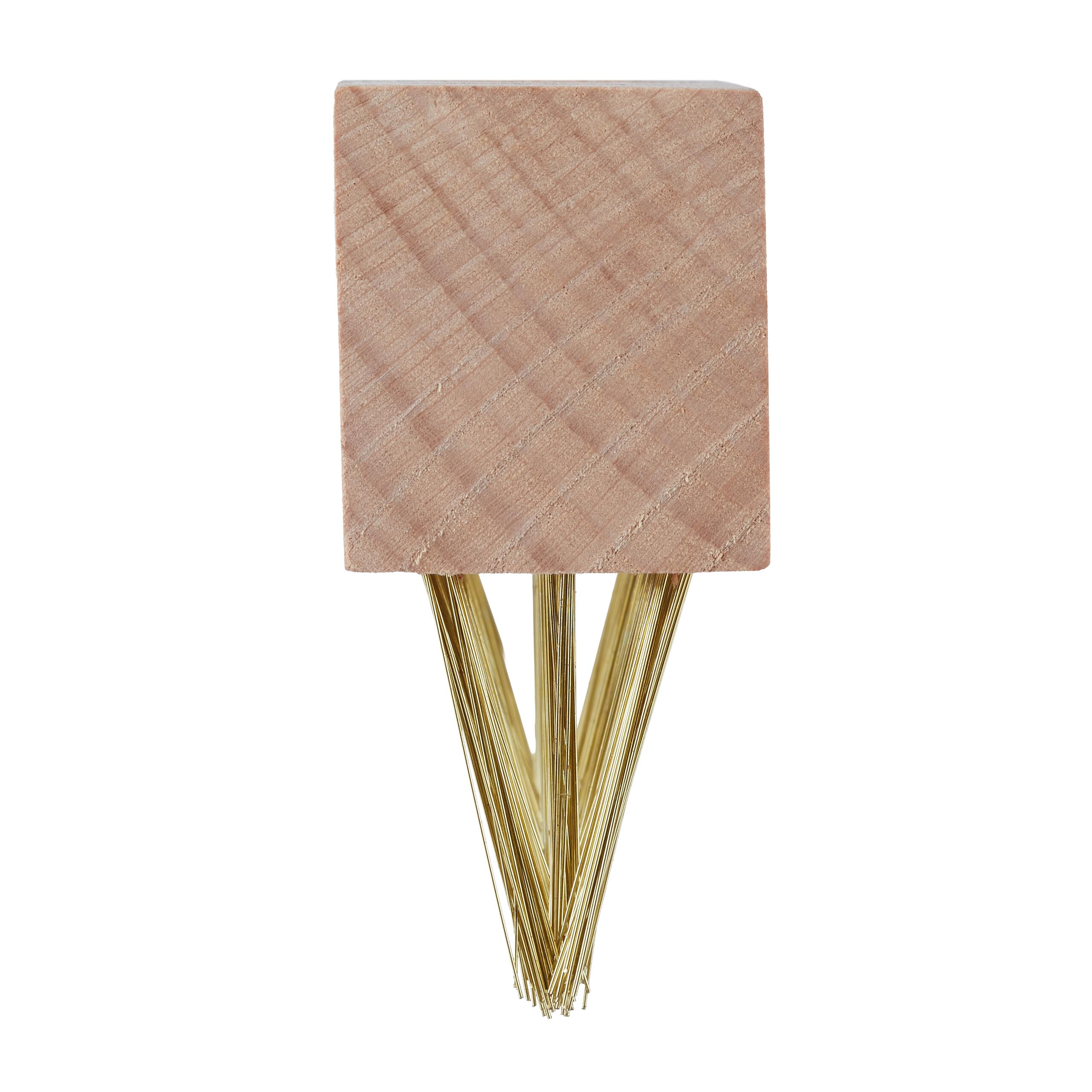 Relaxdays Spazzola per Erbacce Pulisci Fughe, Set da 6, Ricambio per Scope Rimuovi Muschio in Giardino, Naturale Ottone