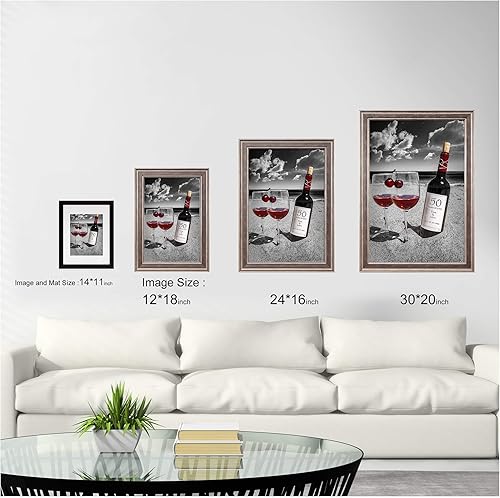 Miniatura 4 de Copas de vino para parejas, en blanco y negro, fotos personalizadas únicas o impresiones en lienzo con nombres de pareja y fechas especiales, regalo