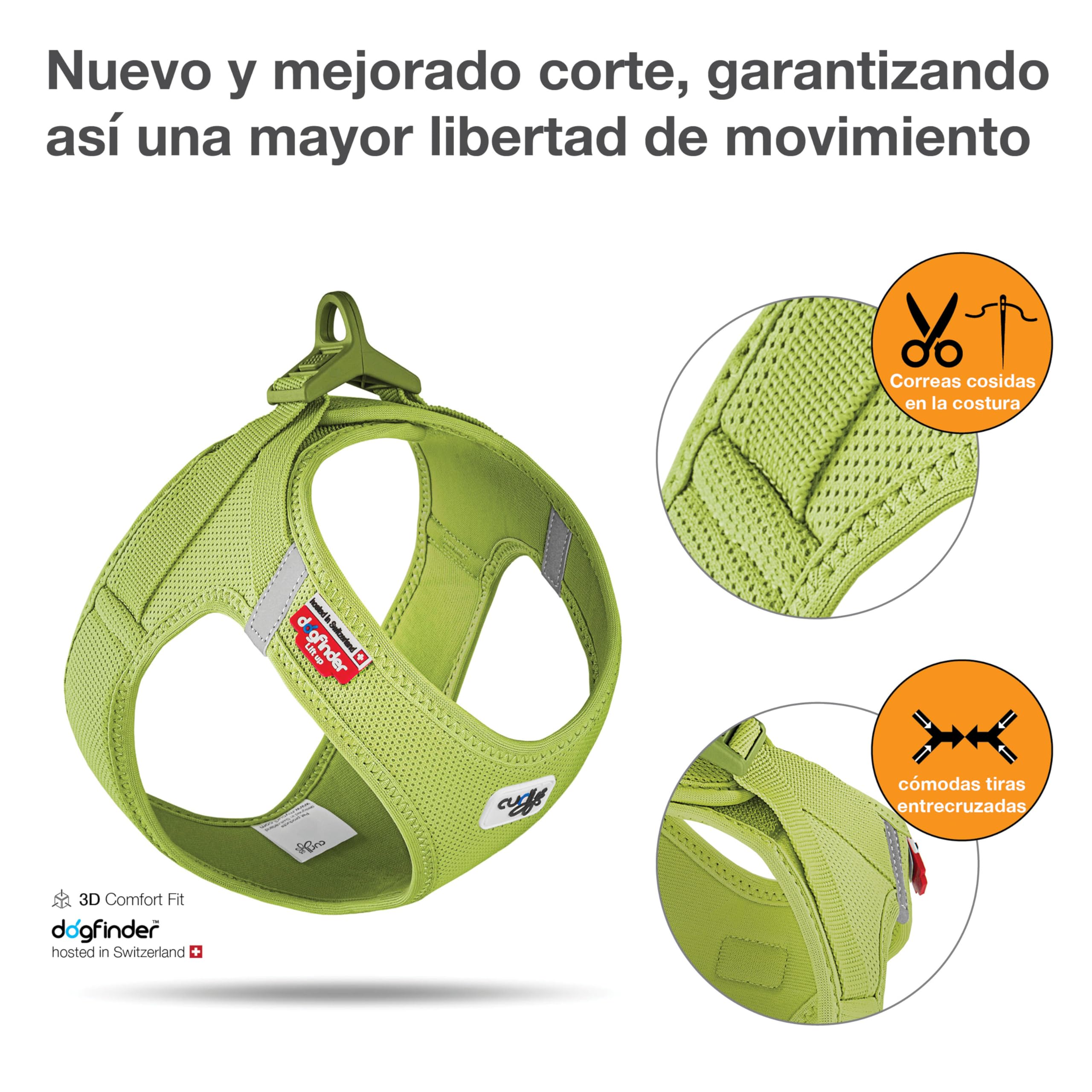 Vest Harness curli Clasp Air-Mesh Lime XS