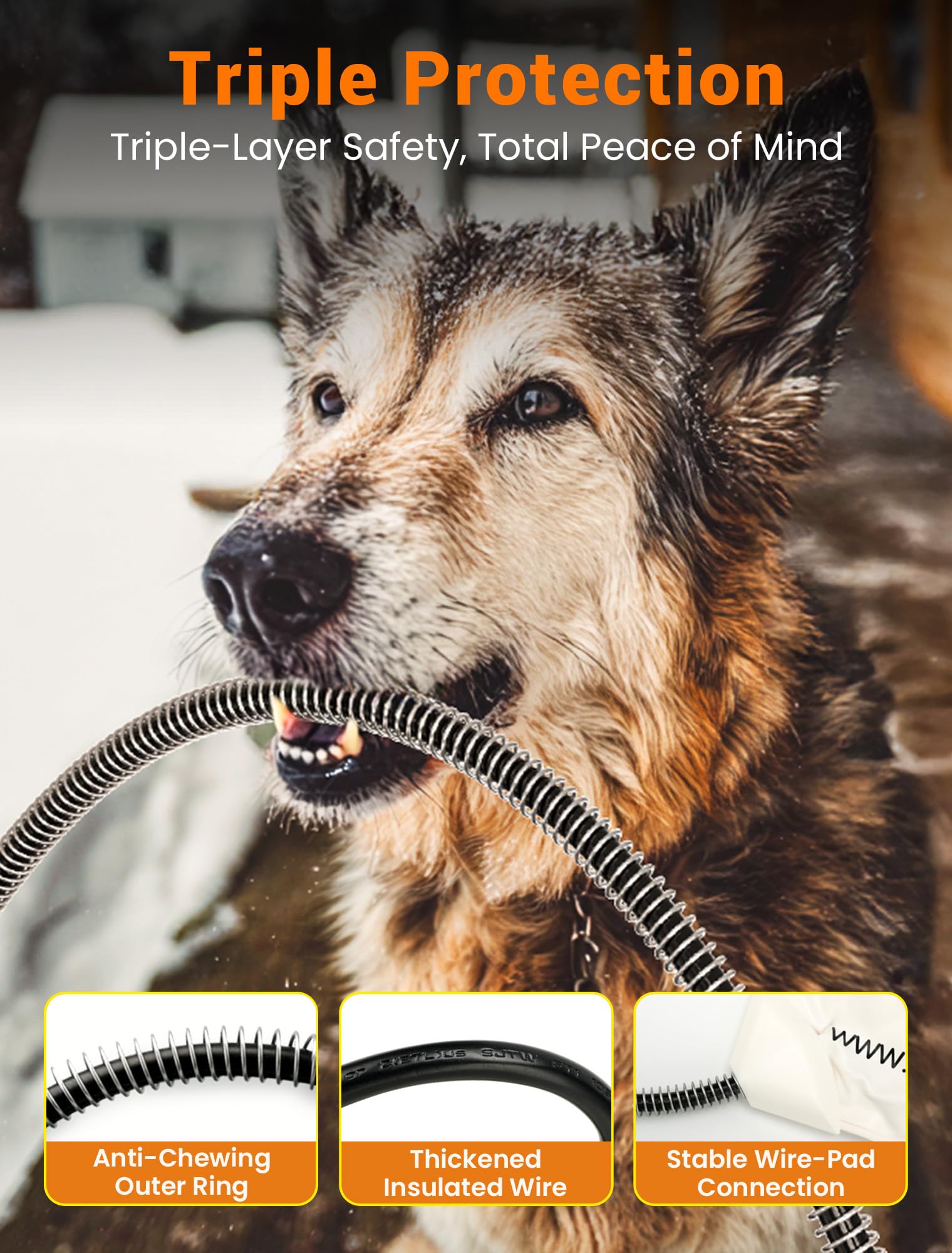PETNF Heizkissen für Katzen und Hunde, 38-42 °C, automatische Temperaturregelung, wasserdicht, feuerfest, für Katzenhaus/Hundehütte/Terrasse, passend für Haustiere und streunende Haustiere (Grün, 60 x