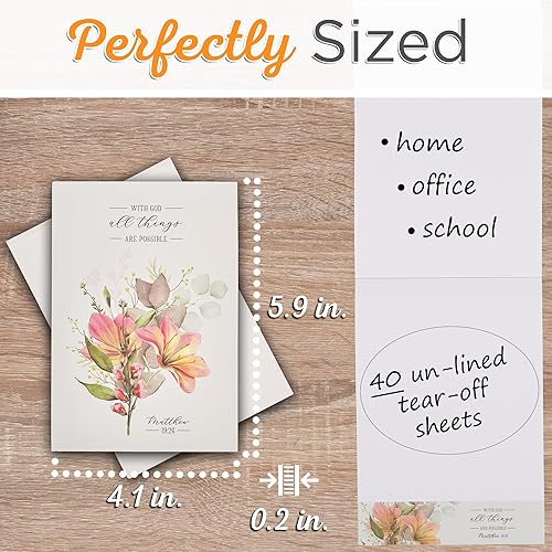 Miniatura 2 de Bloc de notas Floral Todas las cosas son posibles Matt. 1926