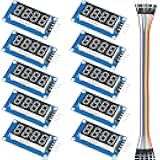 10Pcs 4 Digit 7 Segment Digital Tube LED Display LED Brightness Adjustable Compatible with Arduino Display