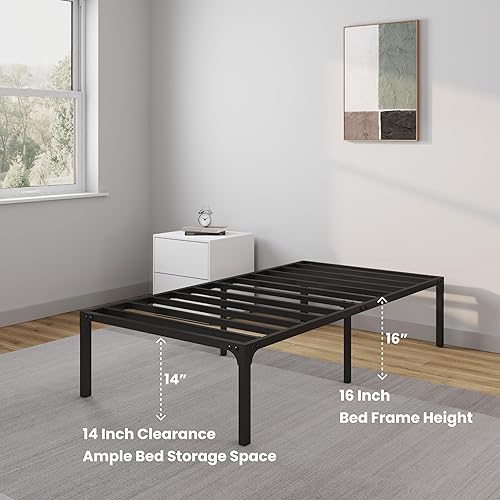 Miniatura 3 de NapQueen Zeta - Base de cama de metal resistente de 16 pulgadas, fácil montaje, resistente y soporta hasta 2300 libras de peso, diseño modular