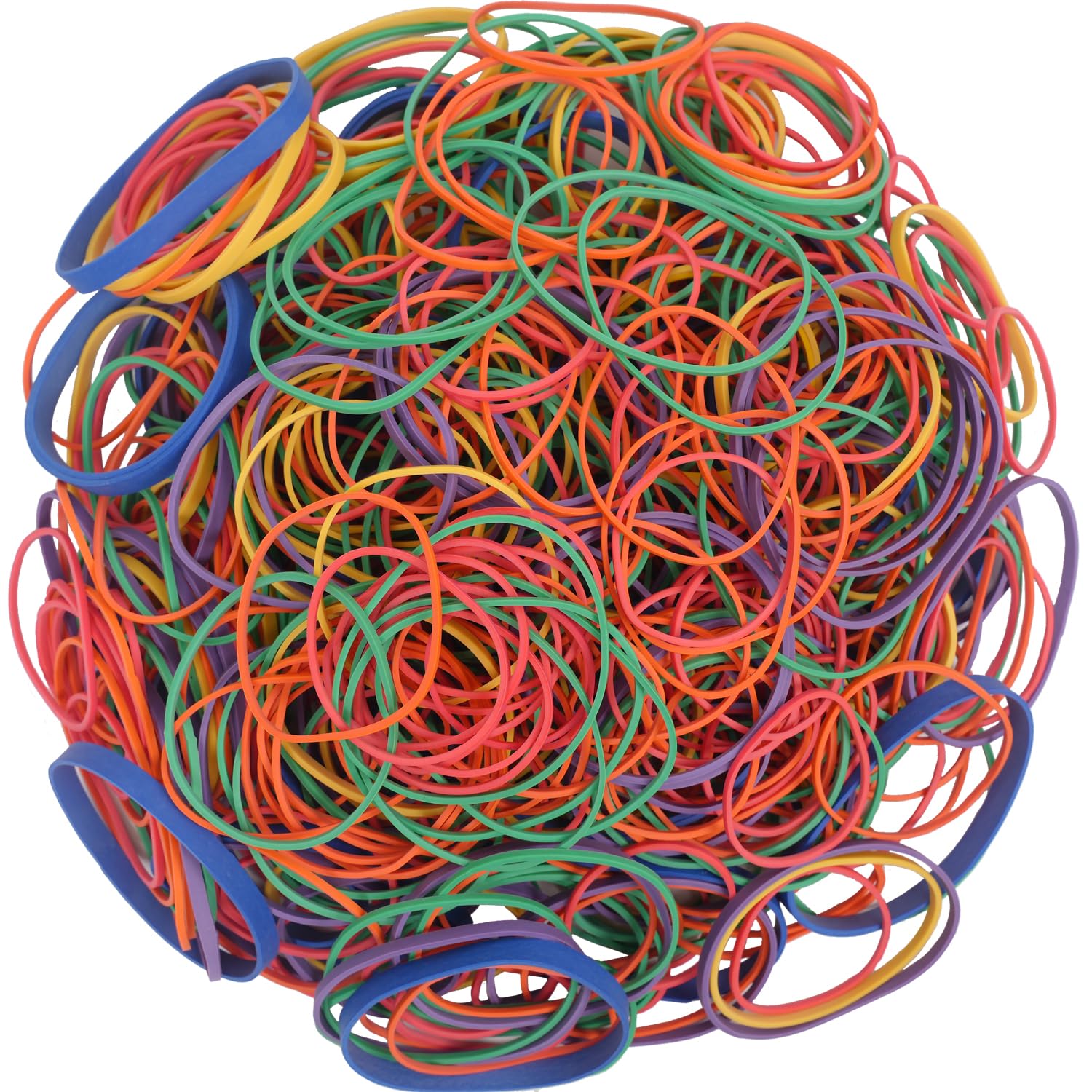 Rubber Bands assorted size multicolor 0.5 lb/227g rubber bands for School Home office supplies size#16,size18,size19,size32,size33,size64