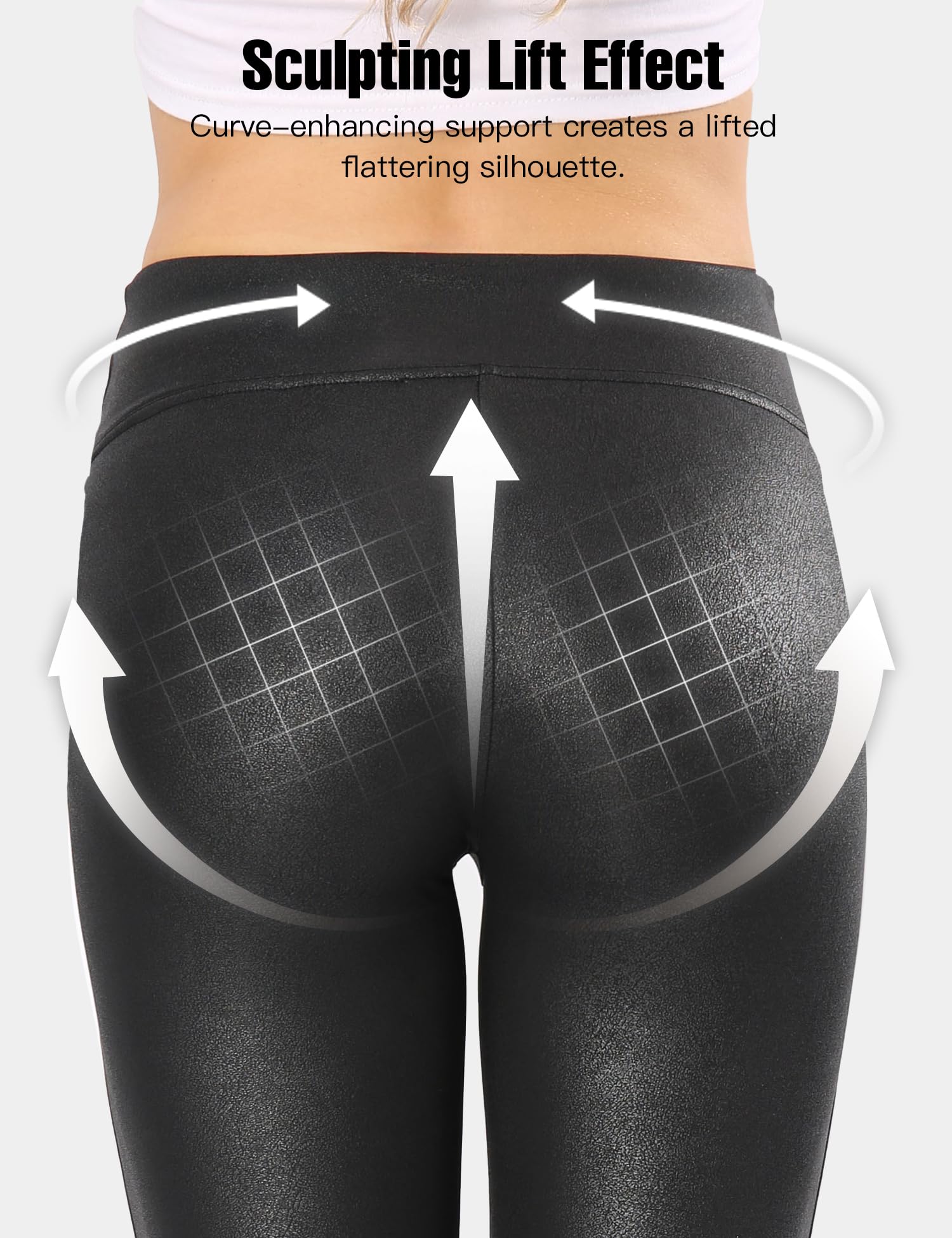 Tagoo Kunstleder-Leggings für Damen, Bauchkontrolle, elegante Leggings, hohe Taille, Kunstlederhose, Disco-Outfits