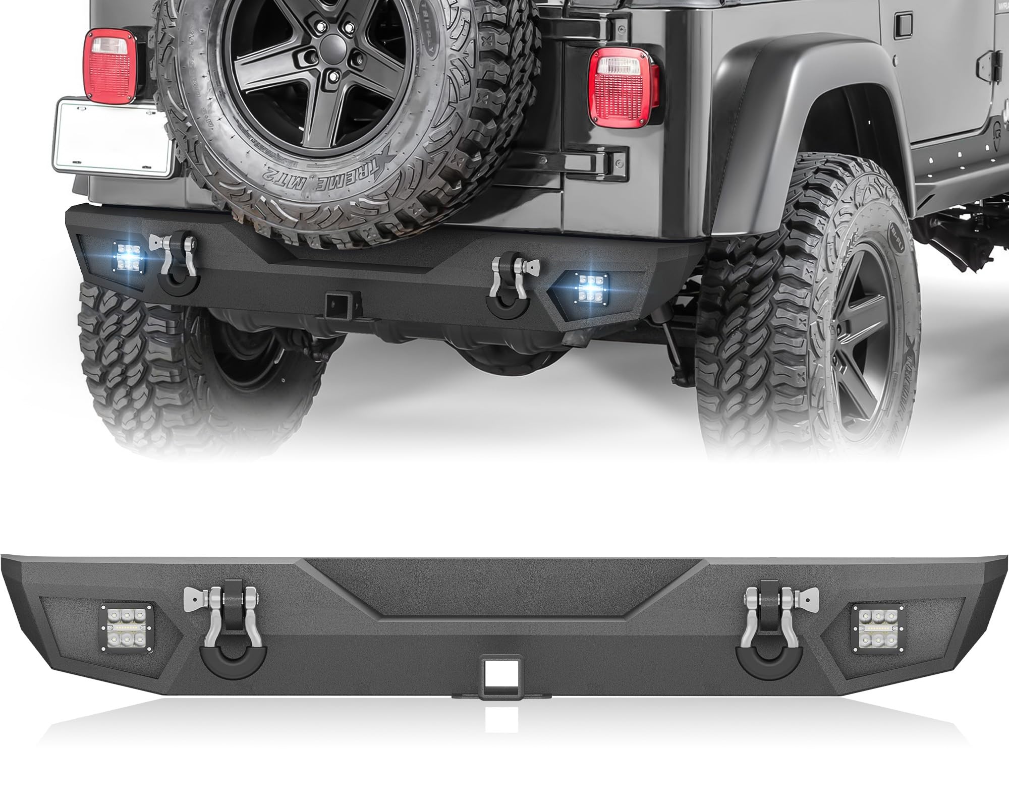 Amazon.com: YZONA for Jeep Wrangler TJ YJ LJ Off-road Rear Bumper
